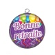 Pendentif Cabochon Argent - bonne retraite
