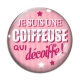 Cabochon Verre - coiffeuse qui décoiffe