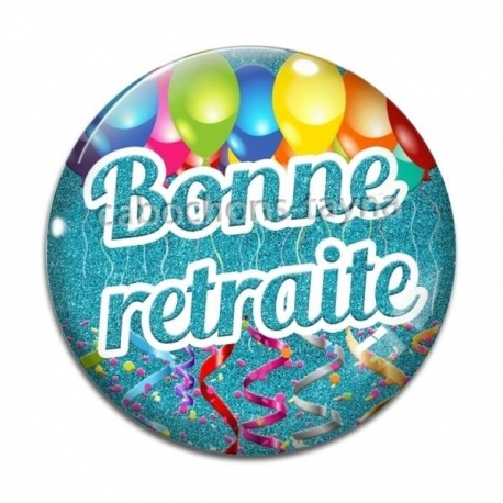 Cabochon Verre - bonne retraite