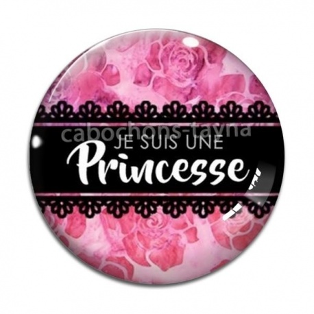 Cabochon Verre - je suis une princesse
