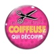 Cabochon Verre - coiffeuse qui décoiffe
