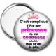 Miroir de poche - compliqué d'être une princesse