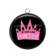 Pendentif Cabochon Argent - je suis une princesse