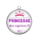 Pendentif Cabochon Argent - princesse caprices