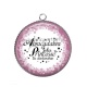 Pendentif Cabochon Argent - princesse