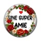 Cabochon Résine - une super amie