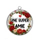 Pendentif Cabochon Argent - une super amie