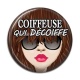 Cabochon Résine - coiffeuse qui décoiffe