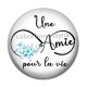 Cabochon Résine - une amie pour la vie