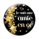 Cabochon Verre - amie en or