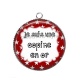 Pendentif Cabochon Argent - je suis une copine en or