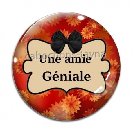 Cabochon Verre - une amie géniale