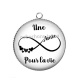 Pendentif Cabochon Argent - une amie pour la vie