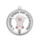Pendentif Cabochon Argent - l'amitié totale est universelle