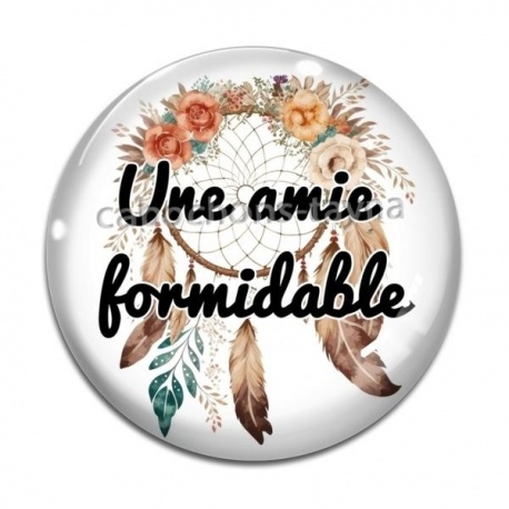 Cabochon Verre - une amie formidable