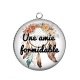 Pendentif Cabochon Argent - une amie formidable