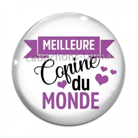 Cabochon Verre - meilleure copine
