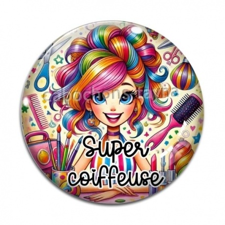 Cabochon Verre - super coiffeuse