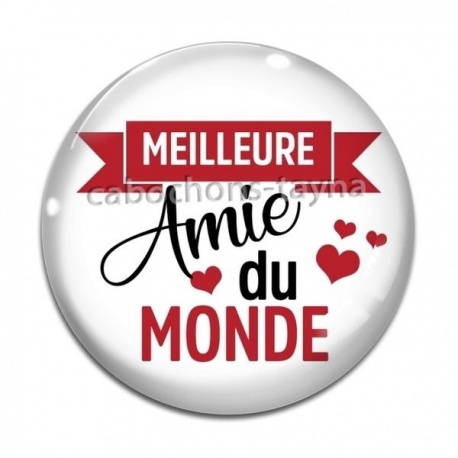 Cabochon Verre - meilleure amie