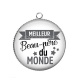 Pendentif Cabochon Argent - meilleur beau père