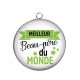 Pendentif Cabochon Argent - meilleur beau père