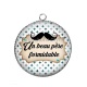 Pendentif Cabochon Argent - un beau père formidable