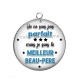 Pendentif Cabochon Argent - un beau père formidable
