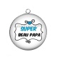Pendentif Cabochon Argent - super beau papa