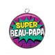 Pendentif Cabochon Argent - super beau papa