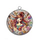 Pendentif Cabochon Argent - coiffeuse