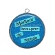 Pendentif Cabochon Argent - meilleur beau père