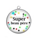 Pendentif Cabochon Argent - super beau père