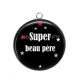 Pendentif Cabochon Argent - super beau père