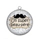 Pendentif Cabochon Argent - super beau père