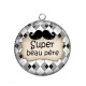 Pendentif Cabochon Argent - super beau père