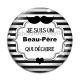 Cabochon Verre - beau père qui déchire