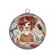 Pendentif Cabochon Argent - coiffeuse