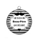 Pendentif Cabochon Argent - beau père qui déchire