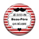 Cabochon Résine - beau père qui déchire