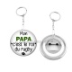 Porte clés décapsuleur - mon papa c'est roi du rugby