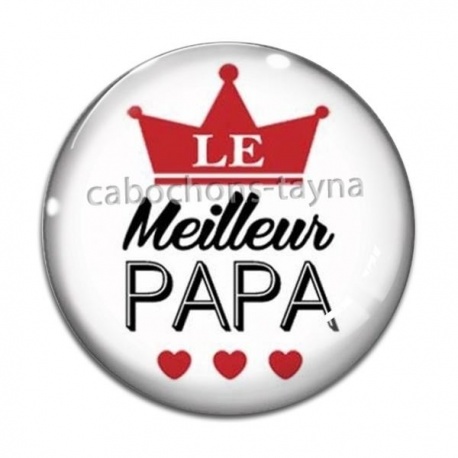 Cabochon Verre - meilleur papa