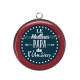 Pendentif Cabochon Argent - meilleur papa