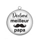 Pendentif Cabochon Argent - meilleur papa