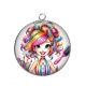 Pendentif Cabochon Argent - coiffeuse