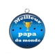 Pendentif Cabochon Argent - meilleur papa