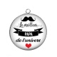 Pendentif Cabochon Argent - meilleur papa