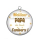 Pendentif Cabochon Argent - meilleur papa