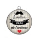 Pendentif Cabochon Argent - meilleur papa