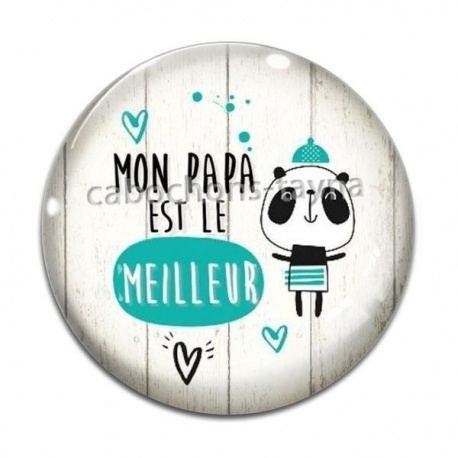 Cabochon Verre - meilleur papa