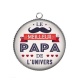 Pendentif Cabochon Argent - meilleur papa